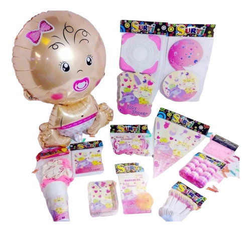 Kit Decoración Piñata  Baby Shower Niña Económico