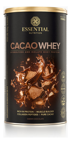 Cacao Whey Lata 420g - 15 Doses - Essential
