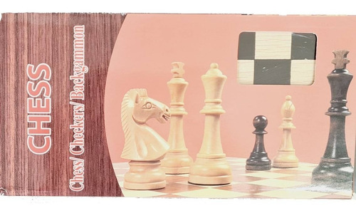 Imagen 2 de 10 de Juego De Mesa Ajedrez Damas Backgammon Madera 3 En 1 Viaje