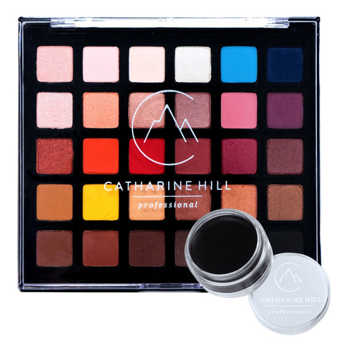 Imagem 1 de 8 de Paleta De Sombras Catarine Hill + Clown Make Up Preto 4g