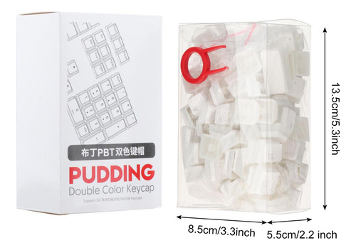 Juego De Teclas Translúcidas Pbt Pudding De Doble Disparo
