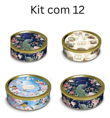 Kit 12 Lata Biscoito Amanteigado Cookies Danish Style 340g