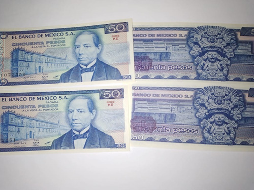 Lote De 4 Billetes De 50 Pesos  1981, Envió Gratis