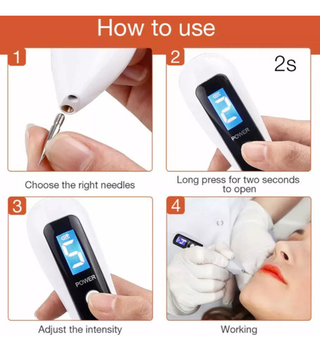 Plasma Pen 9 Niveles Uv Lamp, Remover Verrugas, Lunares Etc