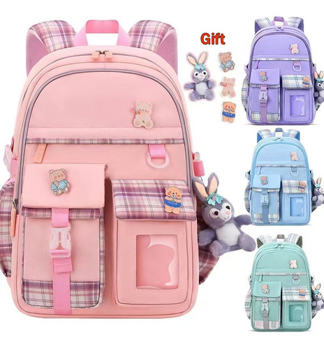 Conjunto De Mochilas Grande Para Niñas Bolsa Hombro Kawaii