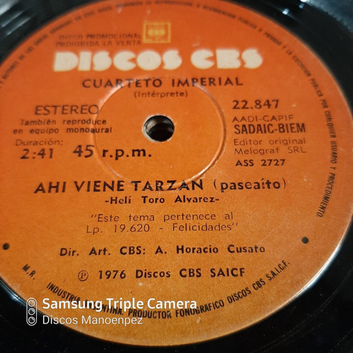 Simple Cuarteto Imperial Discos Cbs C15