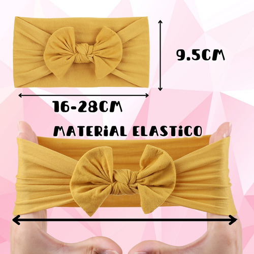 Diademas Niñas Bebes Turbante Moño Banda Elástica Moda F Color Color