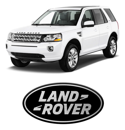 Emblema Automotivo Land Rover Black Resinado