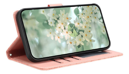 Funda De Piel Para Samsung A06 A16 A05 A15 A25 A35 A55 A14 A24 A34 A13 A12 A32 Con Estampado Floral Estampado, Funda Magnética