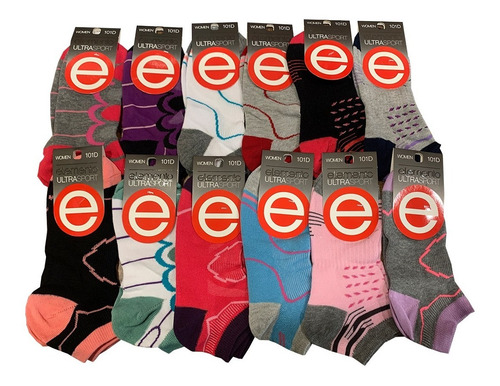Medias Soquete De Mujer Elemento Por Docena Original!