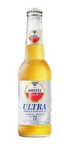 Kit Cerveja Amstel Ultra Sem Glúten 275ml Low Carb 12un Zero