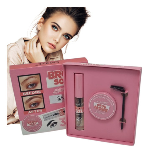 gel+ jabon cejas para cejas Saniye Cera para Cejas STYLING SOAP brow styling soap pack con 2 unidades de 19 mL/9 g color transparente