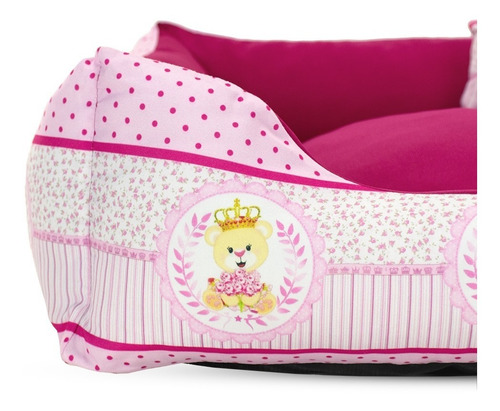 Kit Pet Cama Para Cachorro Gato 70x70 + Mantinha Pet Soft Cor Ursinha Princesa