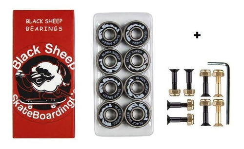 Rolamento Black Sheep + Parafusos De Base P/ Skate
