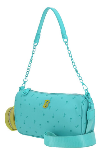 Bolso Mediano Barbie Gorett Br25066-p Cian Lisa Níquel Cian