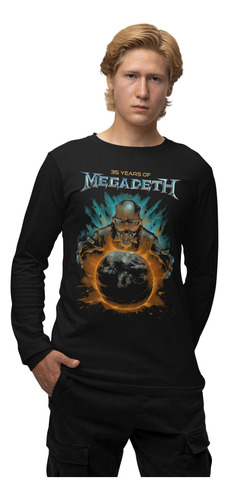 Camiseta Manga Larga Thrash Metal Megadeth C9