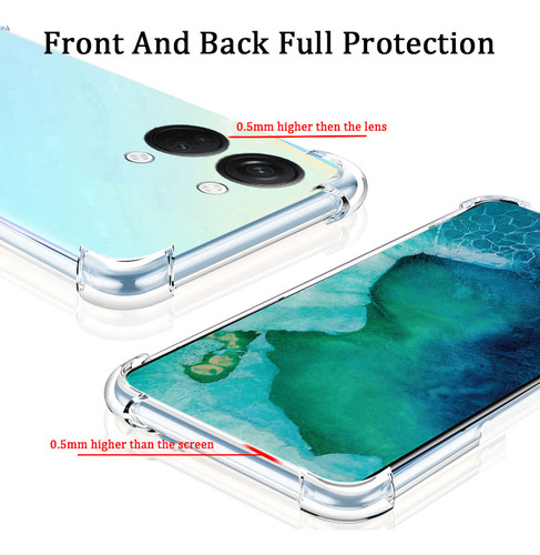 Capa Para Oneplus Nord 3 5g Transparente Adsorvente