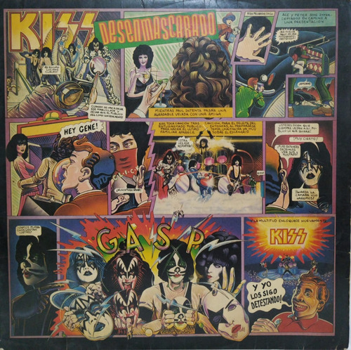 Kiss  Desenmascarado = Unmasked Lp 1980 Argentina Vg+