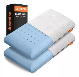 2 Almohadas Memory Foam Blue Gel Dreamlab Estándar