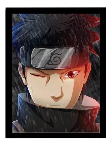 Quadro Decorativo Naruto Shisui Uchiha Sharingan 33x43cm