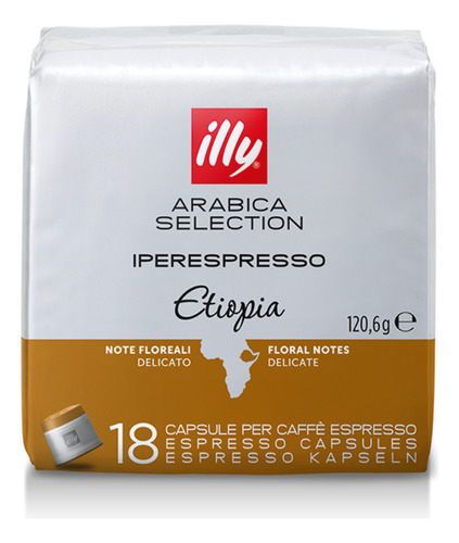 18 Cápsulas Illy Iperespresso, Café Selection, Etiopia