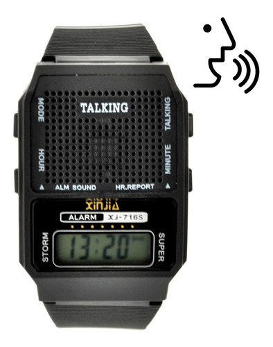 Imagen 1 de 8 de Reloj Talking (habla) No Vidente Ciego Baja Visión Rtmb02