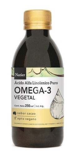 Omega 3 Vegetal Natier X250ml Acido Alfa Linoleico Puro