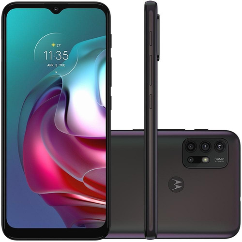 Imagem 2 de 9 de Motorola Moto G30 Preto 128gb + Caixa De Som Y-move 12w