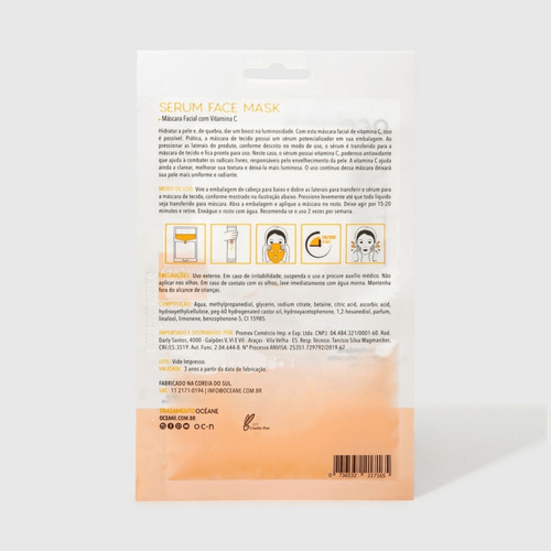 Sérum Facial Océane Com Vitamina C 1 Máscara + 20ml