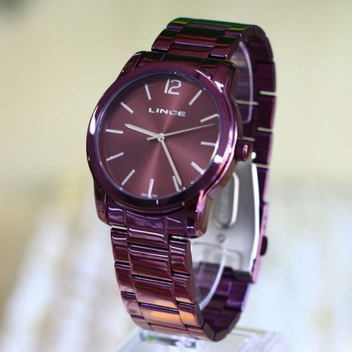 Relogio Lince Feminino Lrv4449l U2ux Roxo Analogico