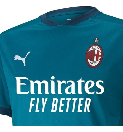 Imagen 4 de 5 de Jersey Playera Puma Del Milan De Visitante