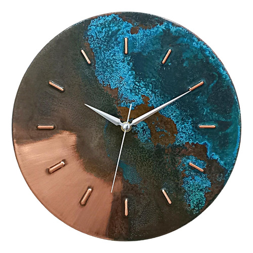 Reloj De Pared Moderno De 12 Pulgadas, Color Turquesa, Azul 
