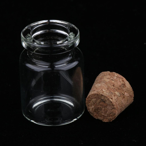 3 Set De 20 Frascos De Vidrio Con Tapones Naturales 3 Piezas