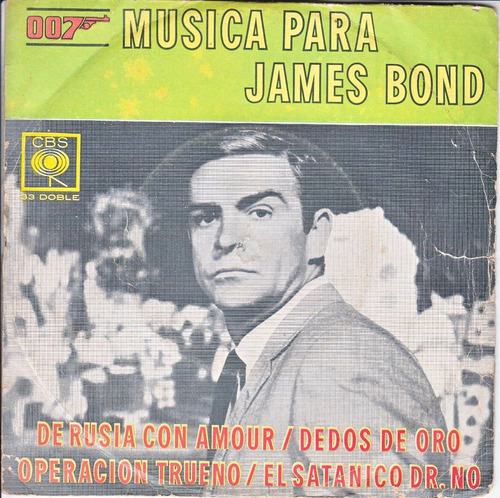 Ep Vinilo Musica Para James Bond Tapa Sean Connery Uruguay 