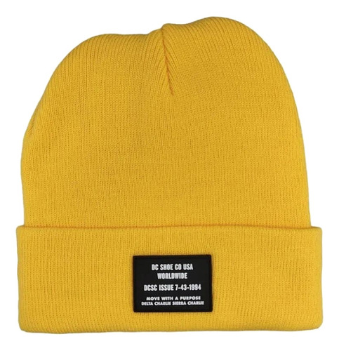 Gorro Dc Label Amarillo Ski Snow Tejido