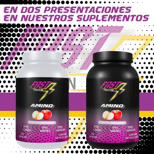 Aminoácidos En Polvo Fast 1 Kg Varios Sabores 100 Servis Manzana