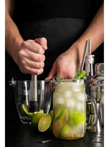 Set Coctelería Cuori Bar 12 Pzs Acero Inoxidable + Soporte C