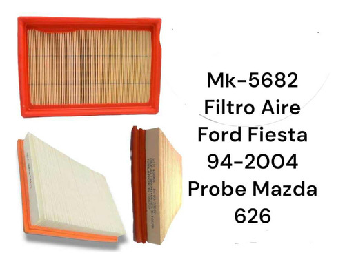 Filtro Aire Tipo Panel Ford Fiesta 94-2004 Probe Mazda 626