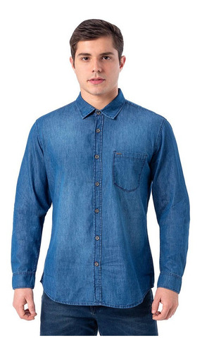 Camisa Denim Pionier Yefri Ml Hombre