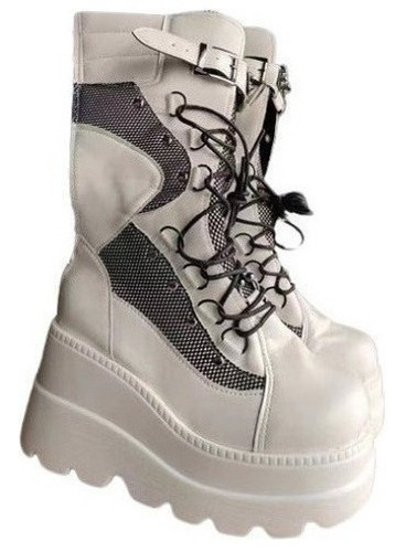 Botas Plataforma Goticas Driver Boots Con Tachuelas Punk Mod