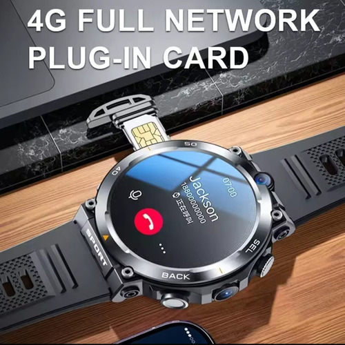 Smart Watch H10, 4 G, Cámara Dual, Sim, Gps, Internet, Negro Mesh Negro Negro