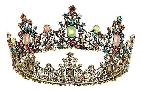 Corona Barroca De Reina Para Mujer, Coronas Y Tiaras Vintage