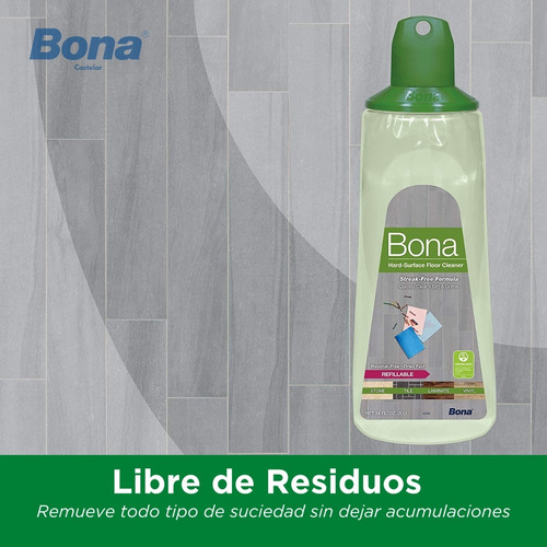Pack Bona Premium Spray Mop + Polish Brillo Vinilicos