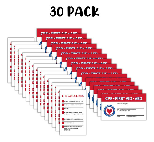 Lashicorn Cpr Y Tarjetas De Certificación Aed De Primeros |