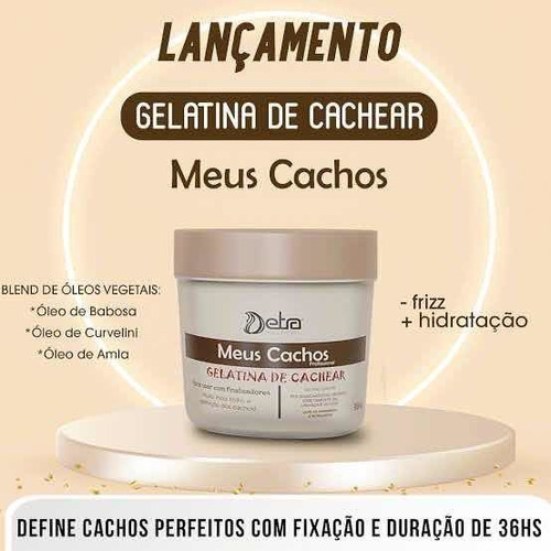 Gelatina Meus Cachos Detra Hair Finalizadora 300gr