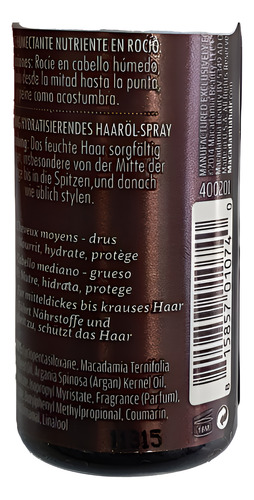 Aceite Hidratante De Macadamia Profesional