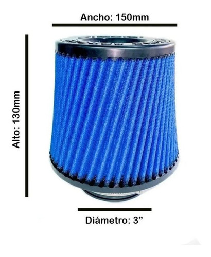 Filtro De Aire Universal Biconico Simota 3 C/acople 2,5