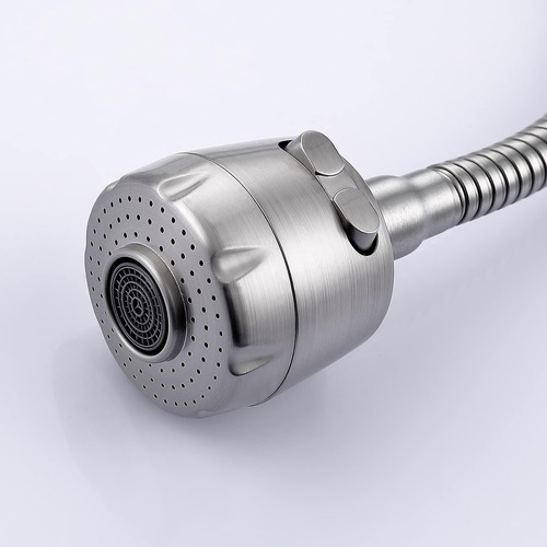 Llave Monomando Lavaplato Al Muro Cuello Flexible Acero Inox