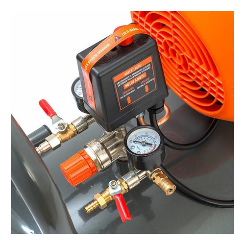 Imagen 3 de 3 de Compresor de aire eléctrico portátil Daewoo Dac Series DAC50D monofásico 50L 2.5hp 220V 50Hz gris