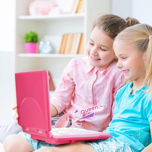 Computadora Juguete De Aprendizaje Bilingüe Español/inglés Color Rosa